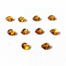 Citrine 4x3mm pear facet 0.15 cts